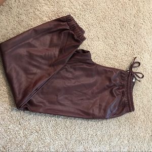 Burgundy Leather Pants